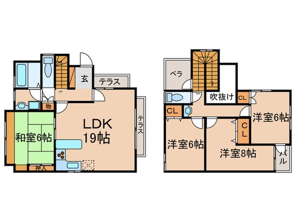 神明宮北貸家の物件間取画像